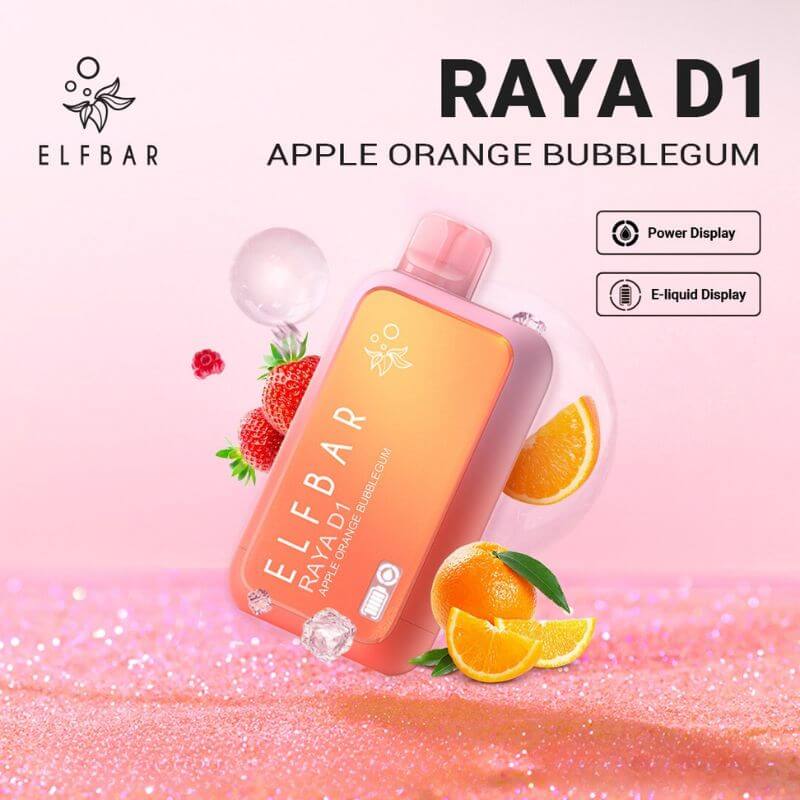 ELFBAR-RAYA-D1-13K-APPLE-ORANGE-BUBBLEGUM-SG-Vape-Bar