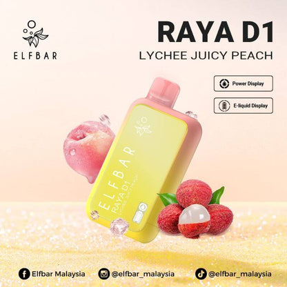 ELFBAR-RAYA-D1-13K-LYCHEE-JUICY-PEACH-SG-Vape-Bar