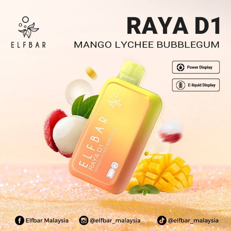 ELFBAR-RAYA-D1-13K-MANGO-LYCHEE-BUBBLEGUM-SG-Vape-Bar