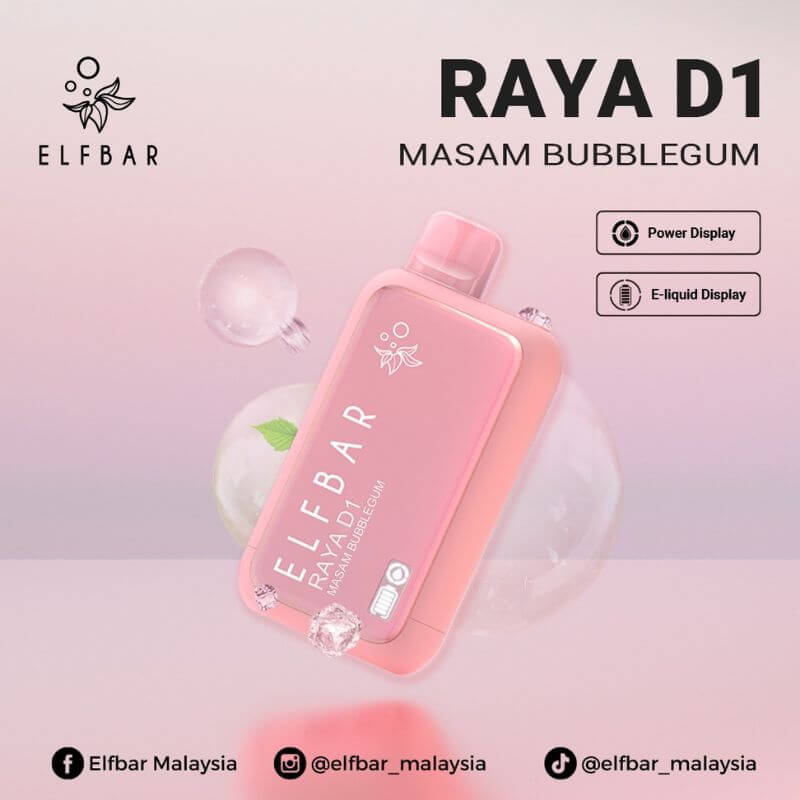 ELFBAR-RAYA-D1-13K-MASAM-BUBBLEGUM-SG-Vape-Bar