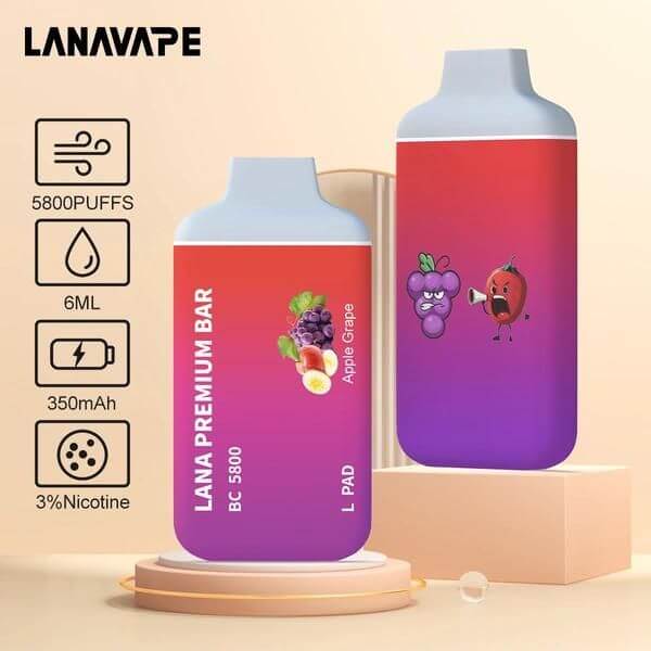 LANA-PREMIUM-BAR-5800-PUFFS-APPLE-GRAPE-Sg-Vape-Bar