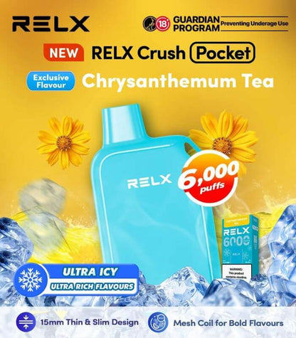 RELX-CRUSH-POCKET-6000-CHRYSANTHEMUM-TEA-Sg-Vape-Bar