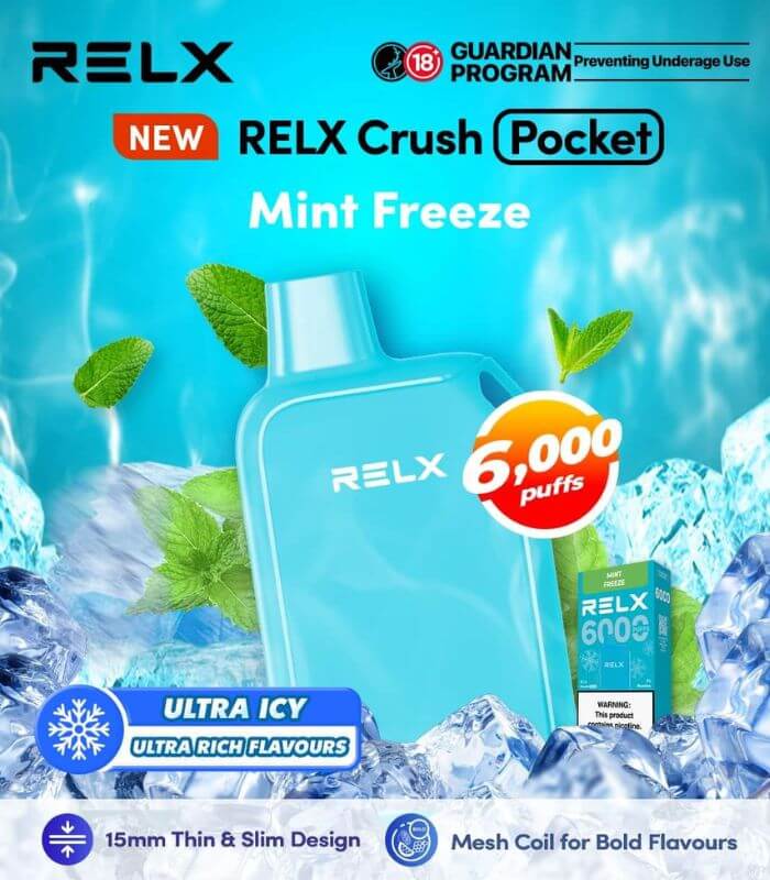 RELX-CRUSH-POCKET-6000-MINT-FREEZE-Sg-Vape-Bar