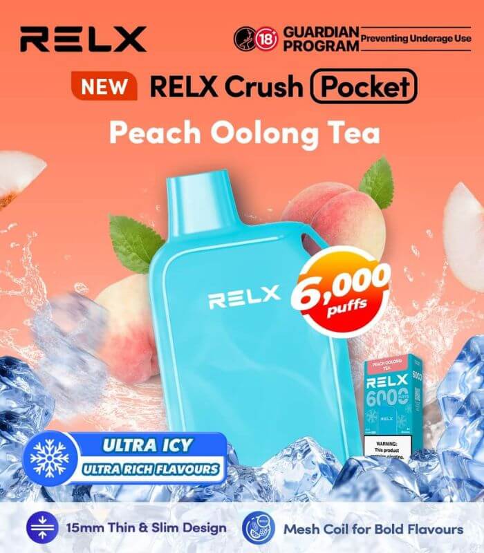 RELX-CRUSH-POCKET-6000-PEACH-OOLONG-TEA-Sg-Vape-Bar