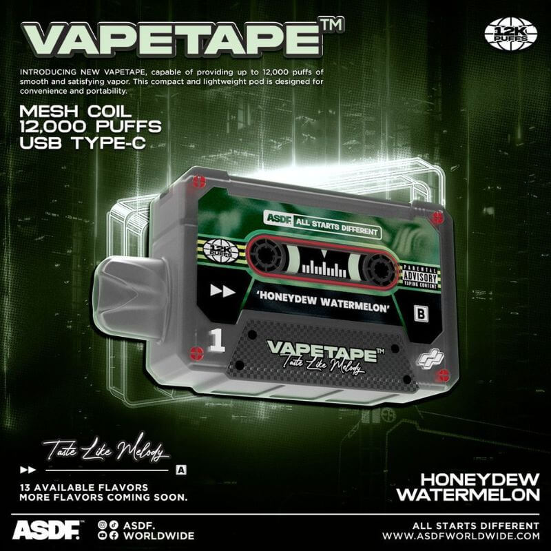 VAPETAPE-12000-PUFFS-HONEYDEW-WATERMELON-Sg-Vape-Bar