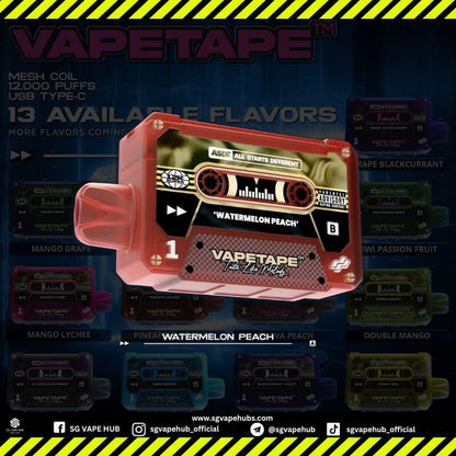 VAPETAPE-12000-WATERMELON-PEACH-Sg-Vape-Bar