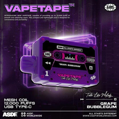 Vapetape-12K-Grape-Bubblegum-Sg-Vape-Bar