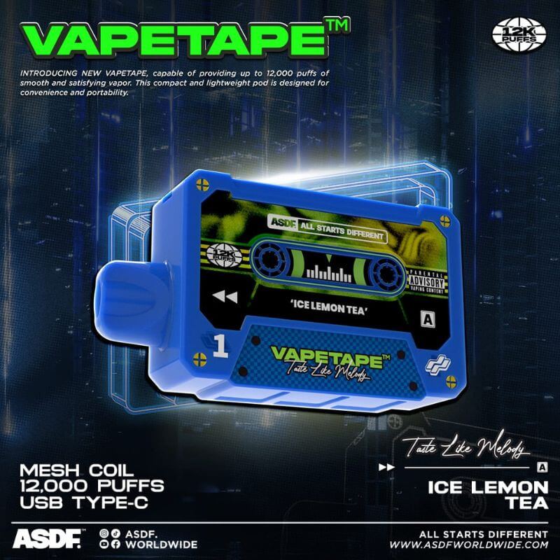 Vapetape-12K-Ice-Lemon-Tea-Sg-Vape-Bar